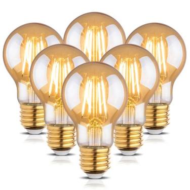 Imagem de Lâmpada LED runquiz 2200k Vintage A19 Edison 4W/6W E26
