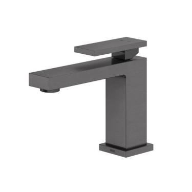 Imagem de Misturador Monocomando Para Lavatório De Mesa New Edge Bica Baixa Grafite Escovado Docol