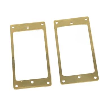 Imagem de YIJU 2x Captadores Humbucker Anel Captadores de Guitarra Quadro Anel Ponte Braço Acessórios de Capa Captador Quadro Montagem com Parafusos, Ouro