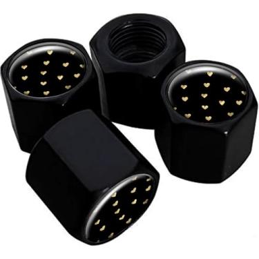 Imagem de Tampas de haste de válvula de pneu de metal, pacote com 4, tampas de haste de roda de carro, tampas de válvula de ar universais de alumínio para carros, caminhões, SUVs, bicicletas, motocicletas