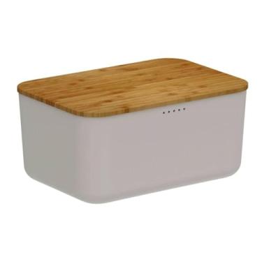 Imagem de Ou Porta Pão com Tampa de Bambu Bege Linha Lume