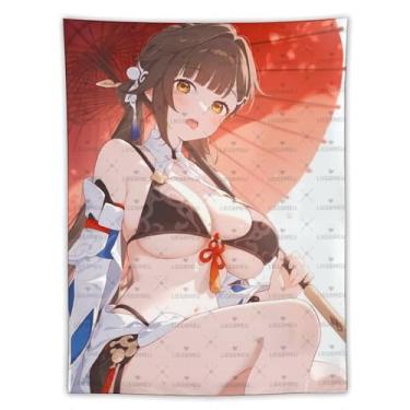 Imagem de LIEGBMEU Tapeçaria Pinup Girl Sexy Hot Anime Girl 152.4 cmx203.2 cm Wall Quilt Art Whimsical Tapestry DecorationAa094