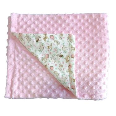 Imagem de Cobertor Para Bebê Bebê Fleece 3D Fun Gatinhos Rosa - Hug