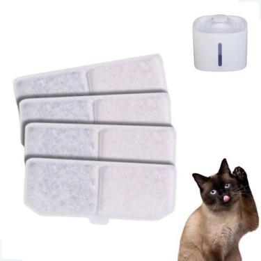 Imagem de Kit 4 Refil Filtro Bebedouro Fonte De Água Pet Cães E Gatos - Pet For 