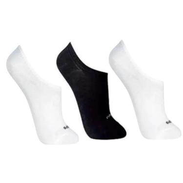 Imagem de Meia Lupo Au Walk Kit3 06270 Invisivel, Preto branco, 33/38