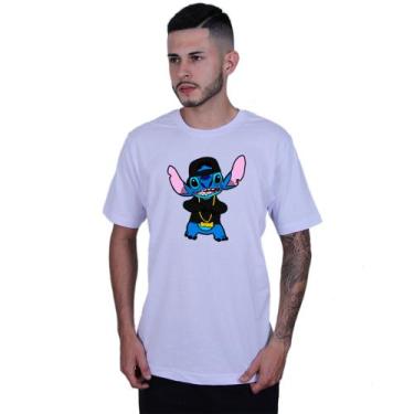 Imagem de Camiseta Unissex Lilo Stitch Gangster - Lafre, Branco, M