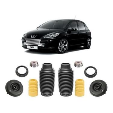 Imagem de 2 Kit Coxim Amortecedor Dianteiro Completo Peugeot 307 2011 - Qualykit