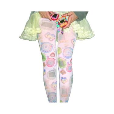 Imagem de Meia-calça Fetiche Gótica Y2K Lolita Harajuku, Estilo Punk Kawaii, Par