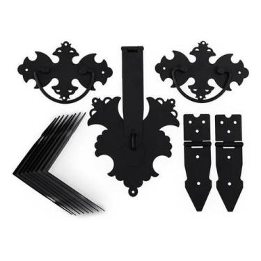 Imagem de Kit Para Baú 14 Peças + 10 Dobradiça + 5 Puxador Mexicano - Telis Ferr