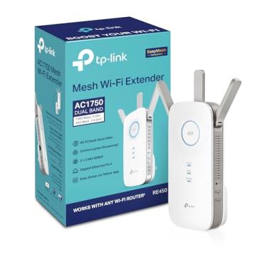 Imagem de TP-Link Extensor WiFi AC1750 (RE450), escolha do editor PCMag, até 1750 Mbps, repetidor Wi-Fi de banda dupla, reforço de Internet, amplia ainda mais o alcance do Wi-Fi