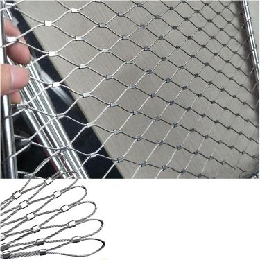 Imagem de Malha De Cabo Flexível 12x12cm / 11x11cm Malha De Jardim 304 Malha De Arame De Aço Inoxidável, 11cm/1.5mm, 2.5x4m/8.2x13.1ft