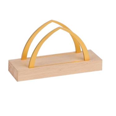 Imagem de Suporte de guardanapo quadrado suporte de toalha de papel vertical premium com madeira maciça de faia de nogueira de aço inoxidável dispensador de guardanapo (madeira, 16 * 5,6 * 9 cm)