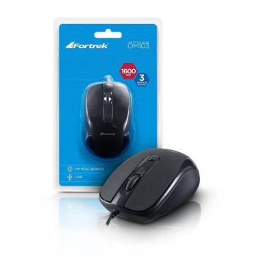 Imagem de Mouse óptico Fortrek Om-103bk Usb 2400dpi
