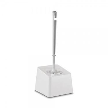 Imagem de Escova Sanitária Com Suporte Slim Branco Plástico 36x12,8 Cm - Uzutil