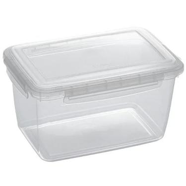 Imagem de Pote Para Alimentos Retangular Alto Com Travas 2,2L Marmita - Jaguar