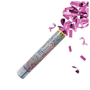 Imagem de Lança Confete Chá Revelação Rosa 30cm - ALL CONNECT