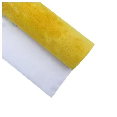 Imagem de Self-Adhesive Velvet Fabric (20x30cm, 1PC) – 0.8mm Thick Synthetic Suede for Car Roof Lining, DIY Projects, Durable(Yellow)