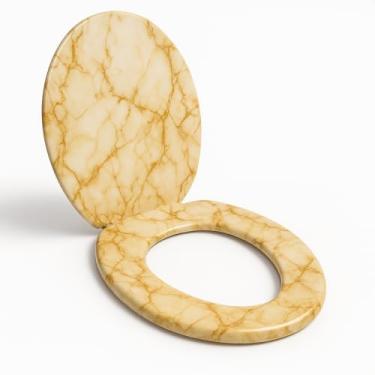 Imagem de Assento De Privada Tampa Pvc (Marmorizado Dourado)