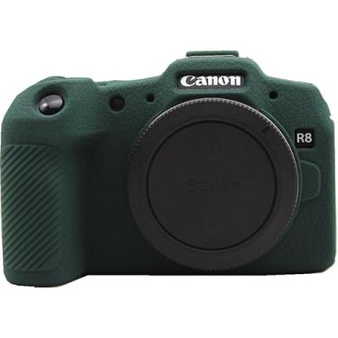 Imagem de Capa para câmera R8, capa de borracha fina e leve de silicone BMAOLLONGB para Canon Eos R8 (verde-B)