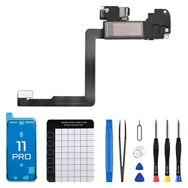 Imagem de DGSCSMY Para Iphone 11 Pro Fone De Ouvido Substituição Alto-Falante Frontal Reparo 5,8", Módulo Auricular Oem Com Sensor Luz Ambiente Cabo Flexível Conector Kit Ferramentas Proximity 11Pro A2160 A22