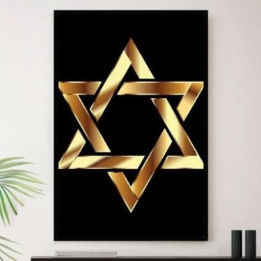 Imagem de Genérico, Quadro Estrela De Davi Sala Quarto Decorativo A4 23x33cm