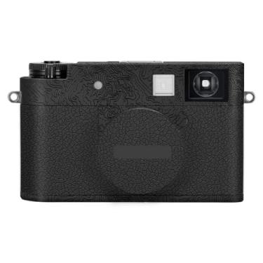 Imagem de X-Half Kit de película protetora para o corpo da câmera, acessórios de pele, decalques de vinil para FujiFilm X-Half XHalf (contorno preto brilhante + couro preto)