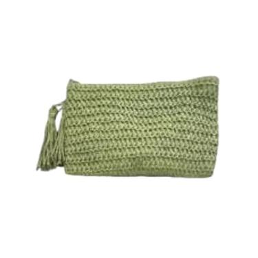 Imagem de Bolsa Artesanal Lateral Transversal Casual Praia Festa 24 x 17 cm (Verde Escuro)