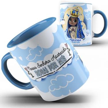 Imagem de Caneca xicara Mãezinha querida Nossa Senhora Aparecida 25 (Amarela)