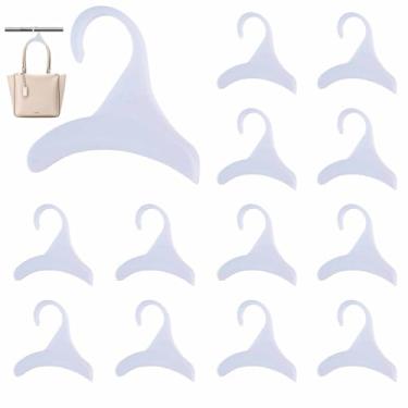 Imagem de 12 peças de gancho para bolsa, acrílico, branco, amarrar, cinto, organizador de armário, bolsas de armazenamento, suporte para guardar bolsas de mão