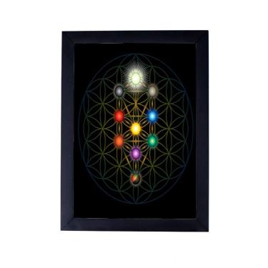 Imagem de Quadro poster com moldura arvore da vida cabala P8379