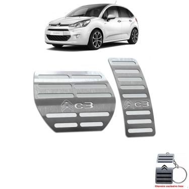 Imagem de Pedaleira Automático Citroen C3 2013 Até 2020 Aço Inox