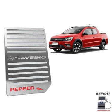 Imagem de Descanso De Pé Em Aço Inox Saveiro Pepper 2018 A 2020 Prata