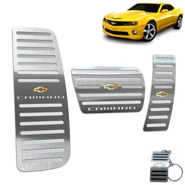 Imagem de Kit Pedaleira + Descanso Chevrolet Camaro Aço Inox