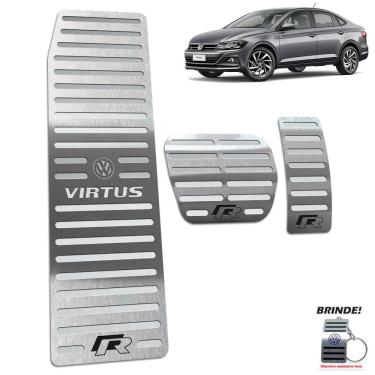 Imagem de Descanso De Pé + Pedaleiras Automático Prata Virtus R-Line