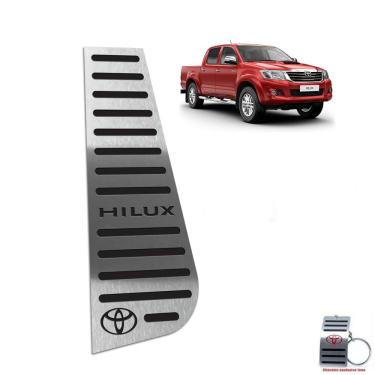 Imagem de Descanso De Pé Em Aço Inox Hilux 2012 A 2015 Preto