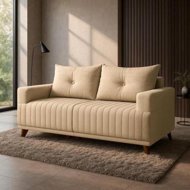 Imagem de Sofá 3 Lugares Leona em Linho Bom Pastor, Linho Bege