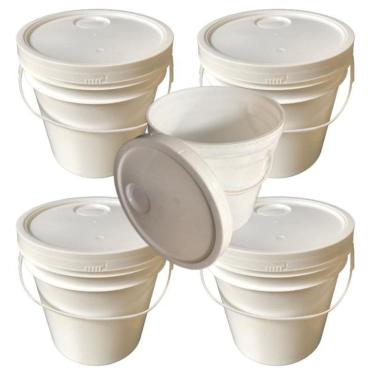 Imagem de Balde Plástico 5L Para Doce De Vidro - 5 Pçs