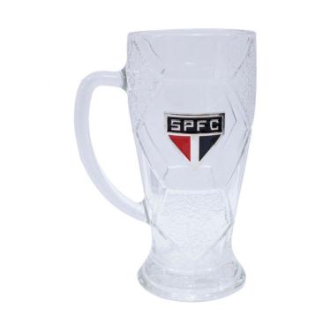 Imagem de Caneca vidro bola futebol 630ml tricolor  são paulo