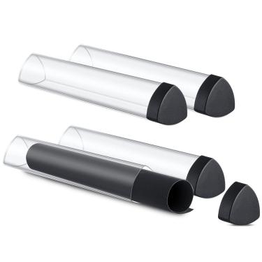 Imagem de Playmat Tube Uiifan em forma de prisma, PVC transparente, 38 cm, 4 unidades