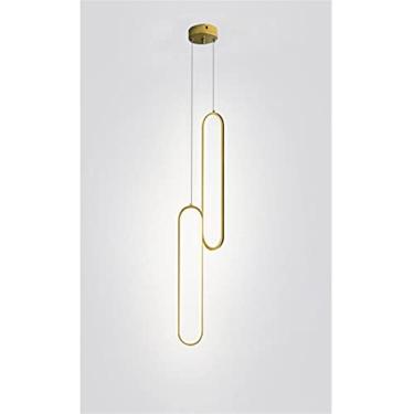 Imagem de Luminária de parede LED simples - Luminária de parede moderna, arandela compatível com iluminação interna de sala de estar, luzes de cabeceira para decoração de casa, ouro, 2 cabeças - Bianc