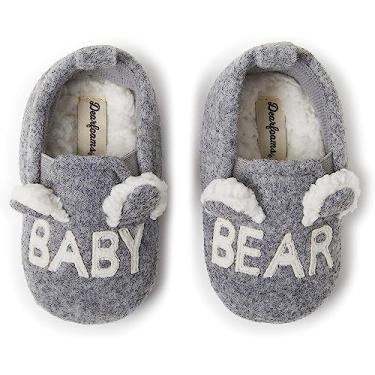 Imagem de Dearfoams Presentes de cesta de Páscoa para crianças, ursinhos e ursinhos, Urso bebê cinza claro, 0-3 Months Infant