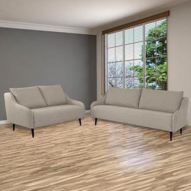 Imagem de Conjunto Sofá para Sala de Estar 3 e 2 Lugares Lizzy - CELSIL ESTOFADO