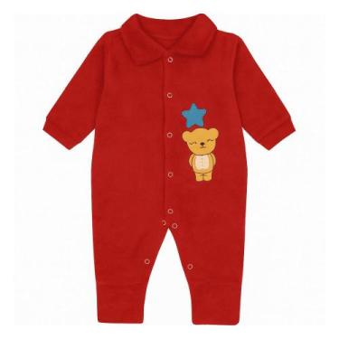 Imagem de Macacão De Inverno Bebê Em Plush Bordado 0-9 Meses Quentinho - Koala B