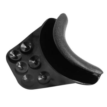 Imagem de Ysyqkn Apoio de pescoço para lavatório de salão, silicone macio, acessórios de barbeiro, design ergonômico, pia de xampu preta, almofada de pescoço com