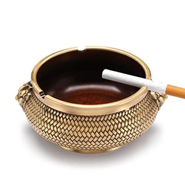 Imagem de Cinzeiro de ervas daninhas cinzeiro de cobre para cinzeiro decorativo de escritório em casa interior ou exterior cinzeiros para cigarros