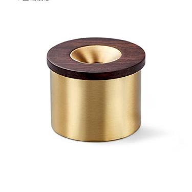 Imagem de Cinzeiro de ervas daninhas cinzeiro de latão de cerâmica para casa com cinzeiro com tampa, decoração criativa para sala de estar e escritório cinzeiros para cigarros
