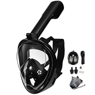 Imagem de Mascara de Mergulho Snorkel Full Face Anti Embaçamento Diversao Lazer Suporte para Camera Esporte Nataçao Praia Piscina