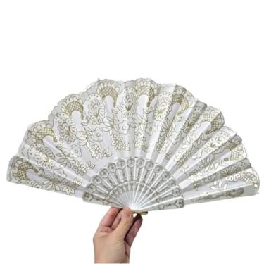 Imagem de Leque de Madeira Oriental Japonês Ventilador de Mão Estampado Chique(JP0105 Estampa Aleatoria)