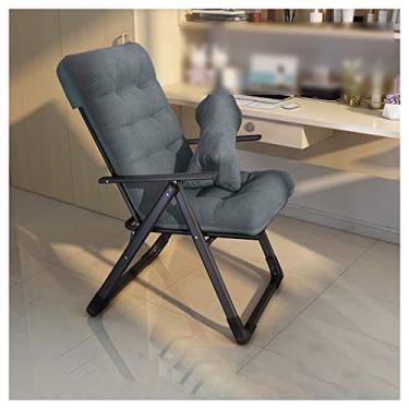 Imagem de UISLA Braço, poltrona, espreguiçadeira, quarto interno, tecido moderno com moldura de aço dobrável, computador estofado, confortável para sala de estar e escritório