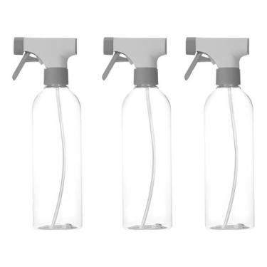 Imagem de Kit com 3 Borrifadores Spray Multiuso 500ml com Gatilho Refil para Águ